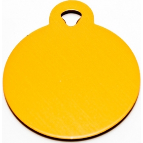 Engraved Small Gold Circle Dog Or Cat Tag